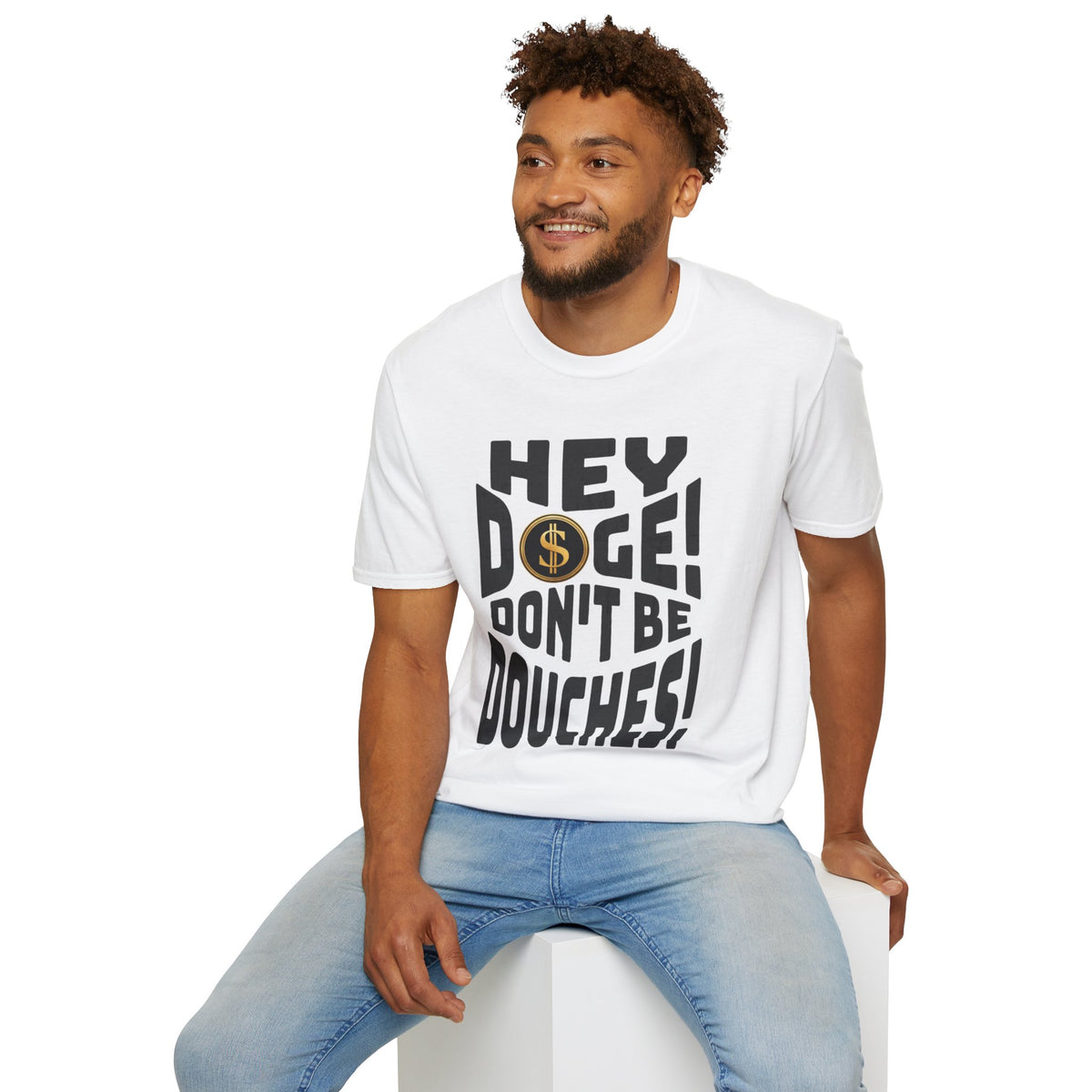 Hey Doge! Funny T-Shirt, Unisex Humor Tee, Cryptocurrency Gift, Meme Lover Shirt, Casual Wear, Gift for Friends