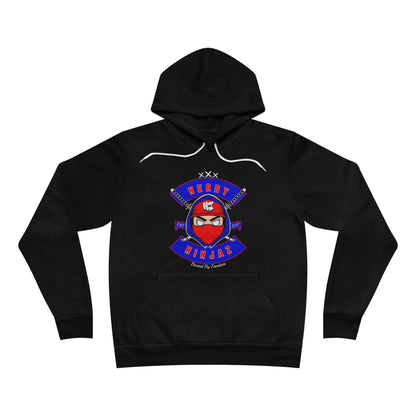Nerdy Ninjaz Pullover Hoodie, Red White & Blue Variant, Cool Gamer Tee, Gifts for Geeks, Anime Fan, Fun Casual Wear - Unisex Hoodie,