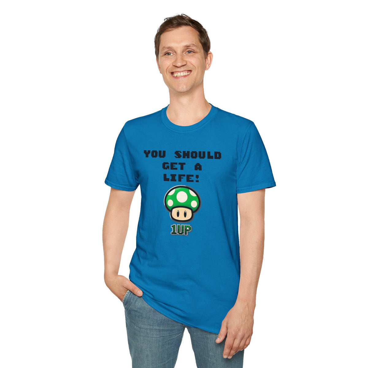 Playful Gaming T-Shirt: 'You Should Get A Life' Unisex Tee, Gift for Gamers, Retro Video Game Shirt, Get A Life Meme, Gamer Tee