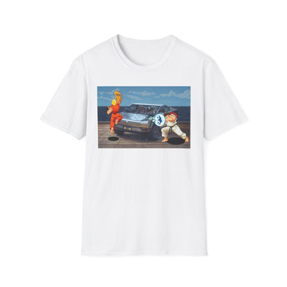 SF2 Bonus Stage Protest Parody Unisex T-Shirt, Casual Gamer Tee, Unique Graphic Tee, Streetwear for Gamers, Protest Stage Style