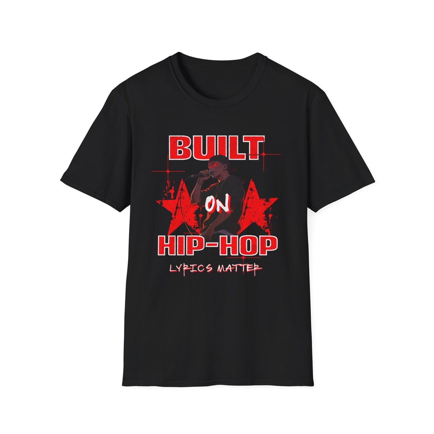 Built On Hip-Hop Lyrics Matter Hip Hop Tee | Rap Music Graphic T-Shirt