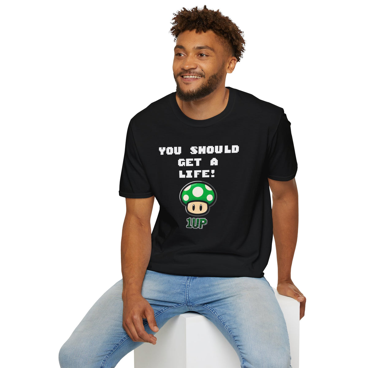 Playful Gaming T-Shirt: 'You Should Get A Life' Unisex Tee, Gift for Gamers, Retro Video Game Shirt, Get A Life Meme, Gamer Tee