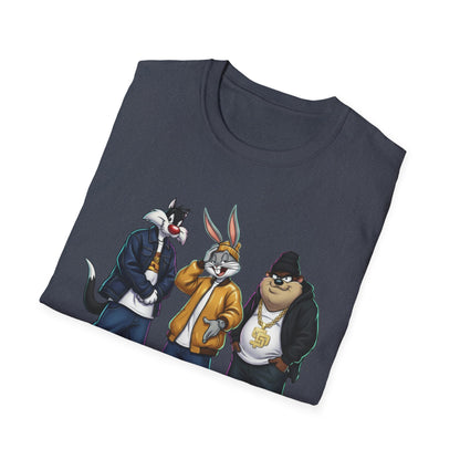 State Property x Looney Tunes Streetwear Crew T-Shirt | Urban Animal Characters, Hip-Hop Style