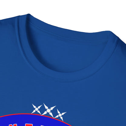 Nerdy Ninjaz T-Shirt, Red White & Blue Variant, Cool Gamer Tee, Gifts for Geeks, Anime Fan, Fun Casual Wear