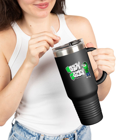 Nerdy Jerzey Insulated Travel Mug - 40oz  Coffee Cup for On-the-Go Enthusiasts