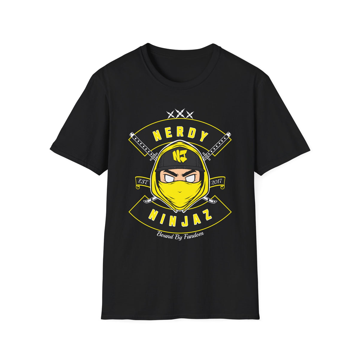 Nerdy Ninjaz Unisex Softstyle T-Shirt - Killah Beez Yellow