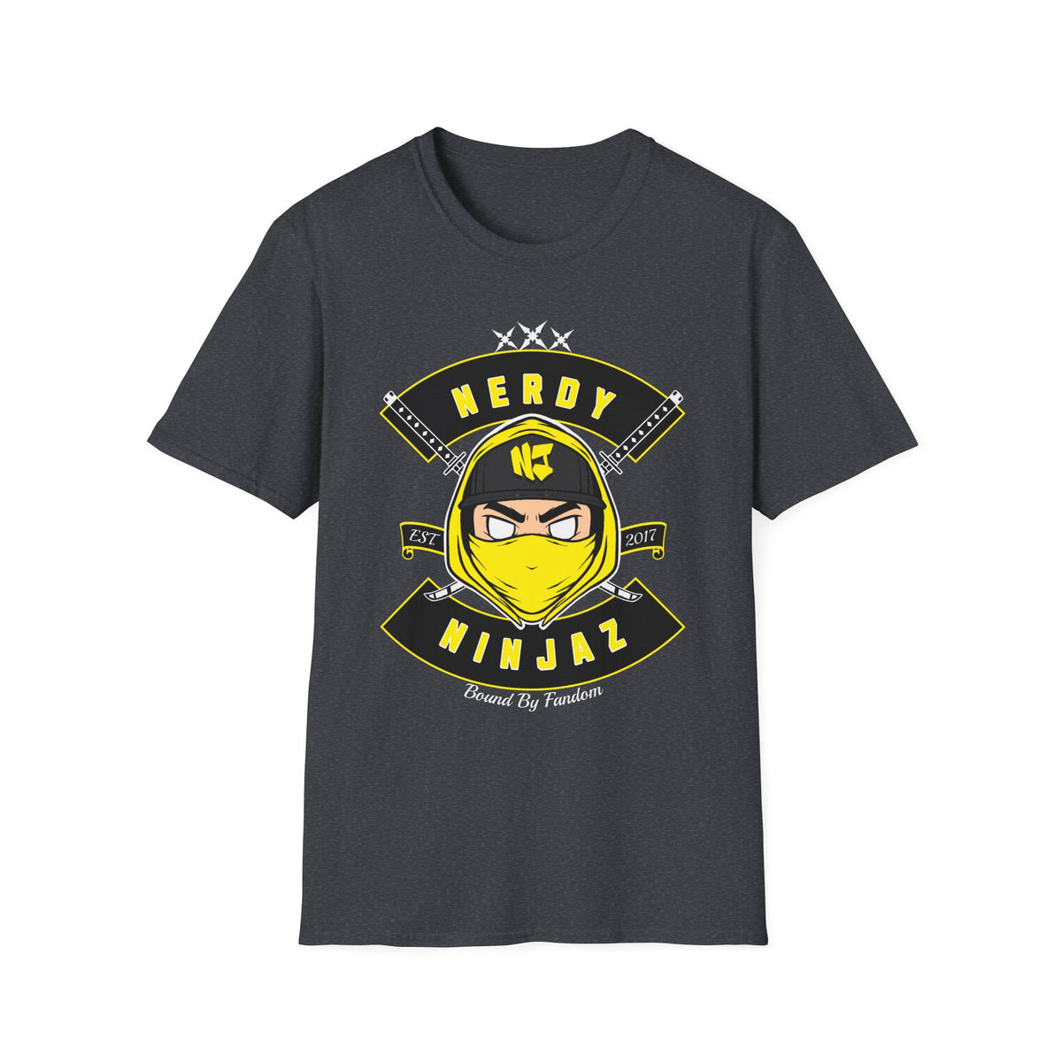 Nerdy Ninjaz Unisex Softstyle T-Shirt - Killah Beez Yellow