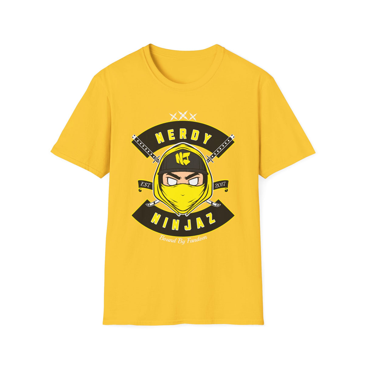 Nerdy Ninjaz Unisex Softstyle T-Shirt - Killah Beez Yellow