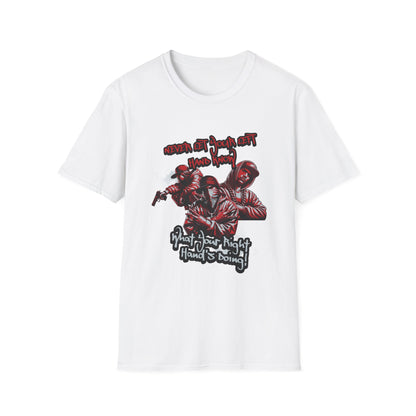 Never Let Your Left Hand Know Quote Urban Graphic T-Shirt, Cool Gift for Teens, Hip Hop Style Shirt, Casual Wear, Perfect for Streetwear