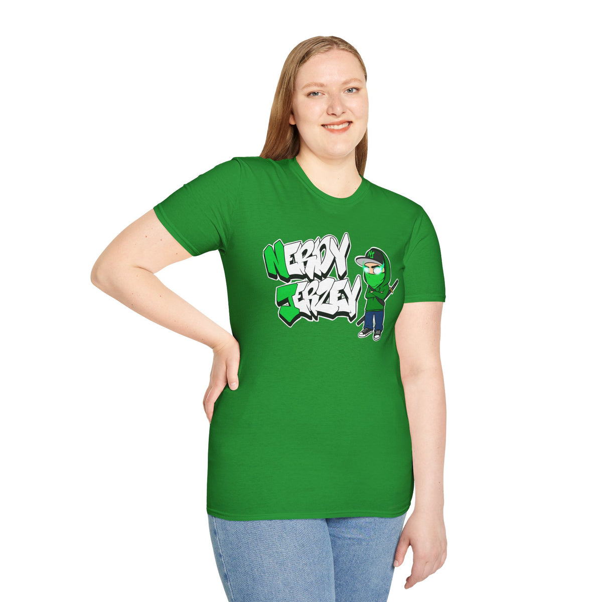 Nerdy Jerzey Unisex Softstyle T-Shirt - Fun & Stylish Graphic Tee for Casual Wear