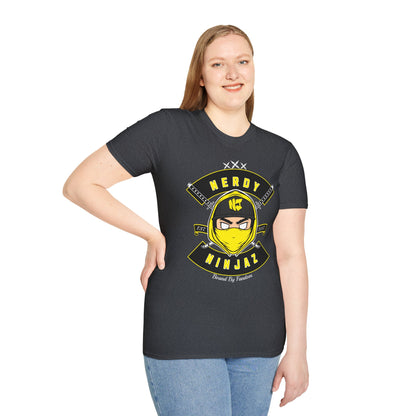 Nerdy Ninjaz Unisex Softstyle T-Shirt - Killah Beez Yellow