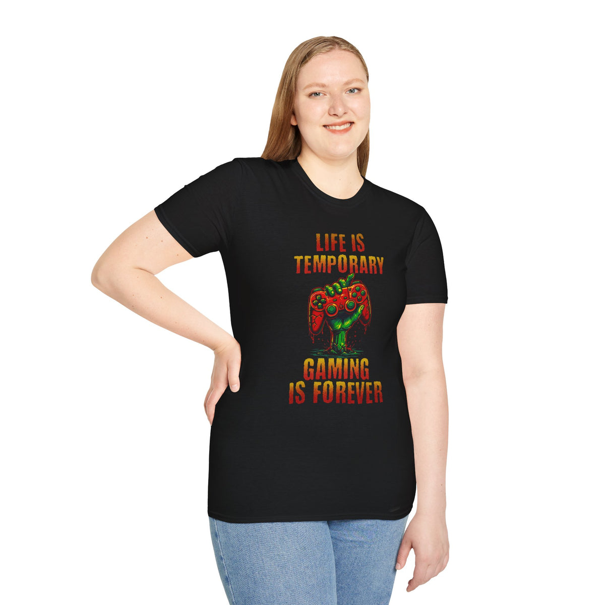 Life is Temporary, Gaming is Forever Tee, Perfect For Gaming Enthusiasts
