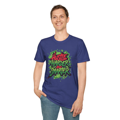 Hustle Harder And Smarter T-Shirt, Motivational Tee, Gift for Entrepreneurs, Unique Graphic Shirt, Casual Wear, Inspirational Clothing