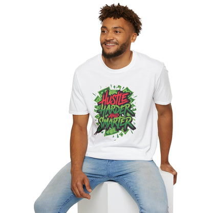 Hustle Harder And Smarter T-Shirt, Motivational Tee, Gift for Entrepreneurs, Unique Graphic Shirt, Casual Wear, Inspirational Clothing