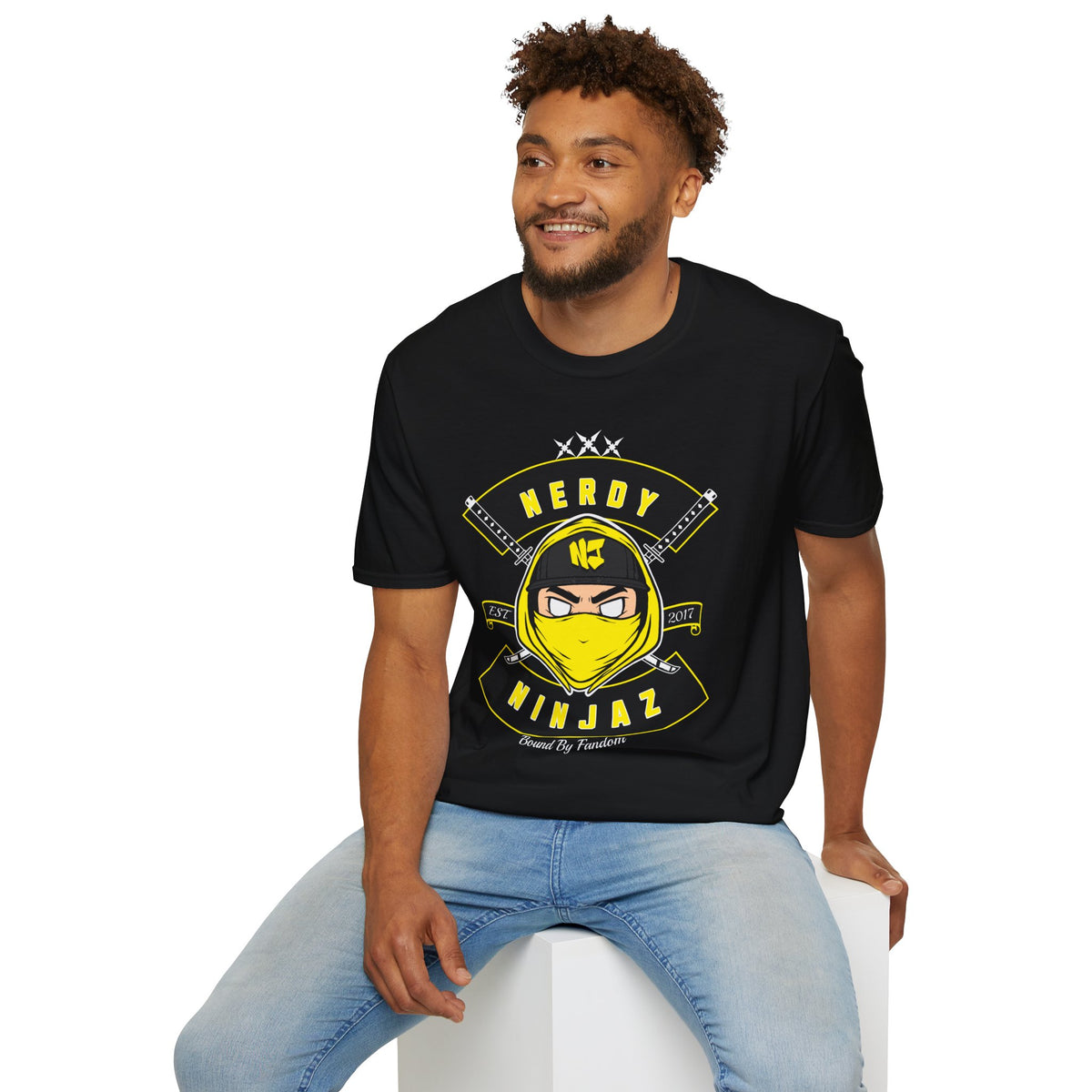 Nerdy Ninjaz Unisex Softstyle T-Shirt - Killah Beez Yellow