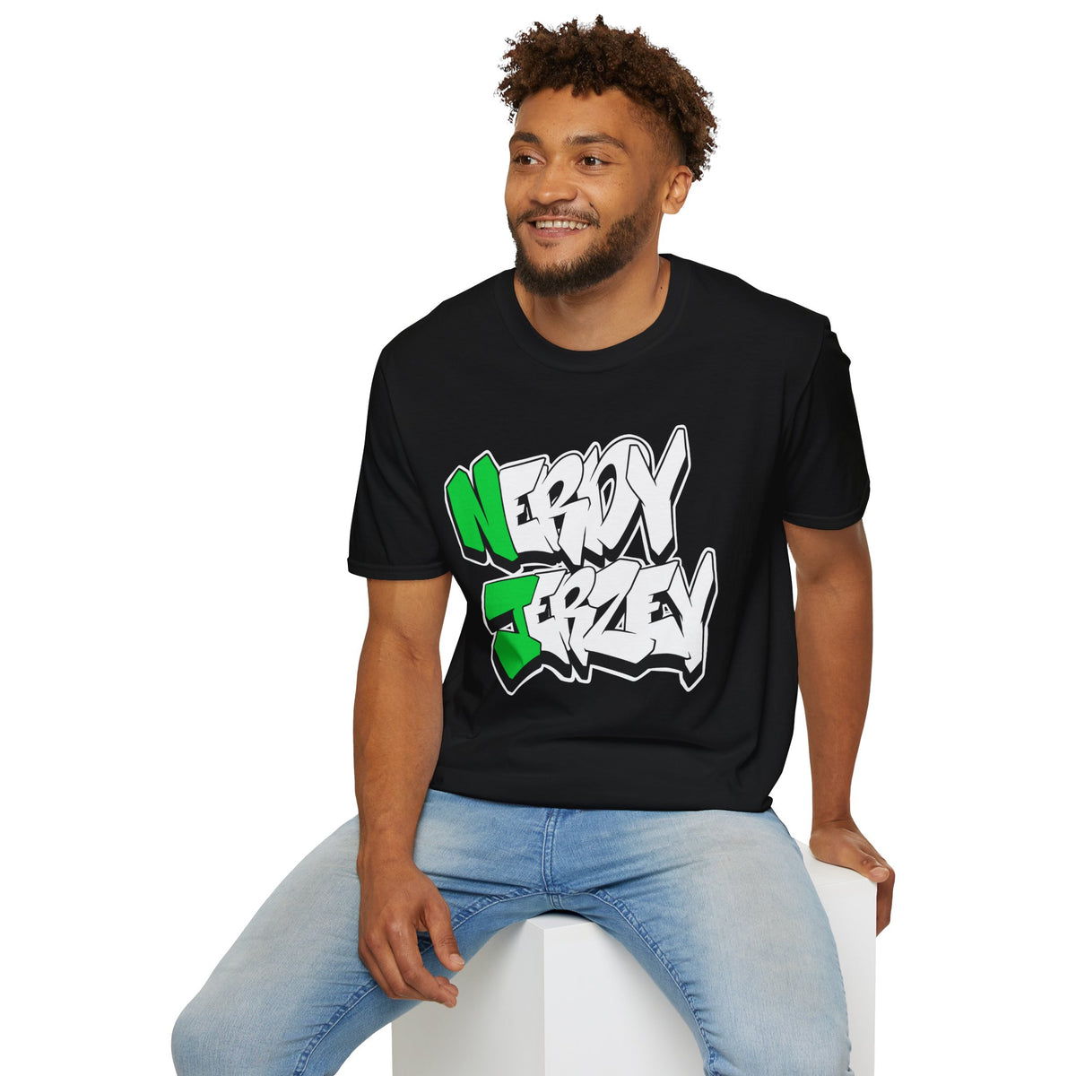 Nerdy Jerzey Unisex Softstyle T-Shirt - Fun Streetwear for Casual Vibes