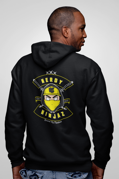 Nerdy Ninjaz Unisex Full Zip Hoodie - Killah Beez Yellow
